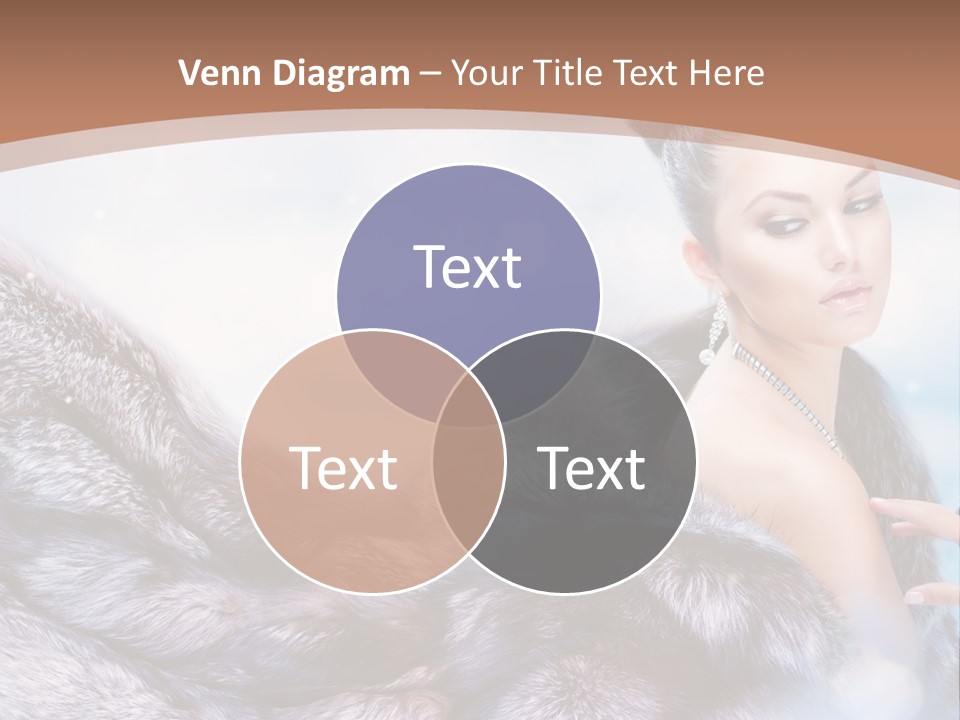 A Beautiful Woman In A Fur Coat Powerpoint Template PowerPoint Template