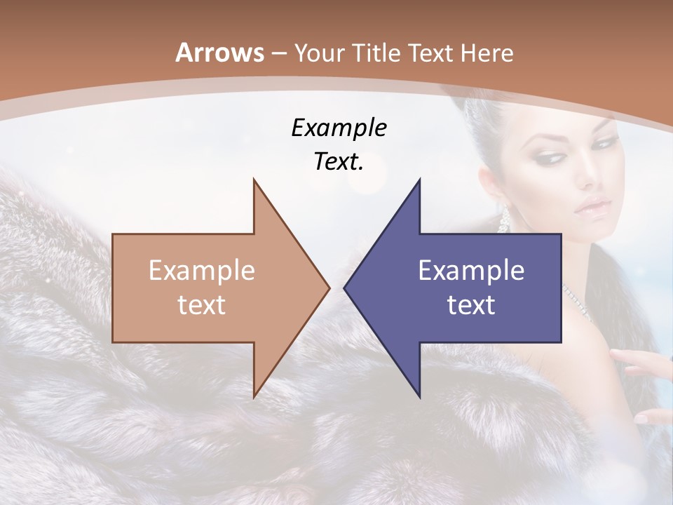 A Beautiful Woman In A Fur Coat Powerpoint Template PowerPoint Template