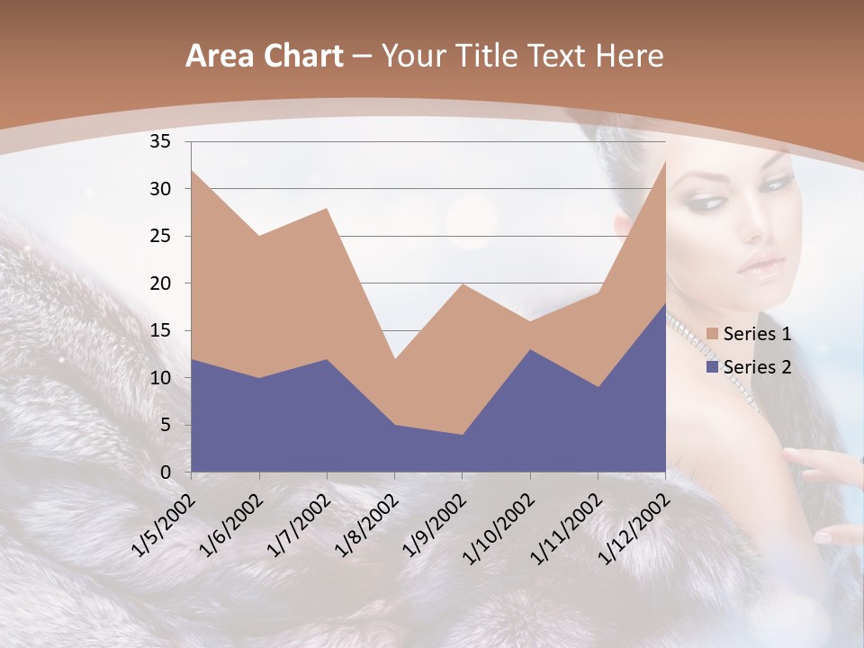 A Beautiful Woman In A Fur Coat Powerpoint Template PowerPoint Template