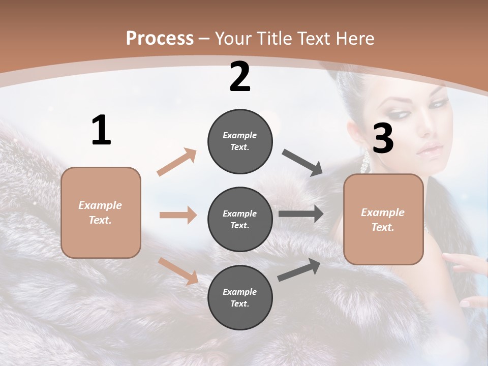 A Beautiful Woman In A Fur Coat Powerpoint Template PowerPoint Template