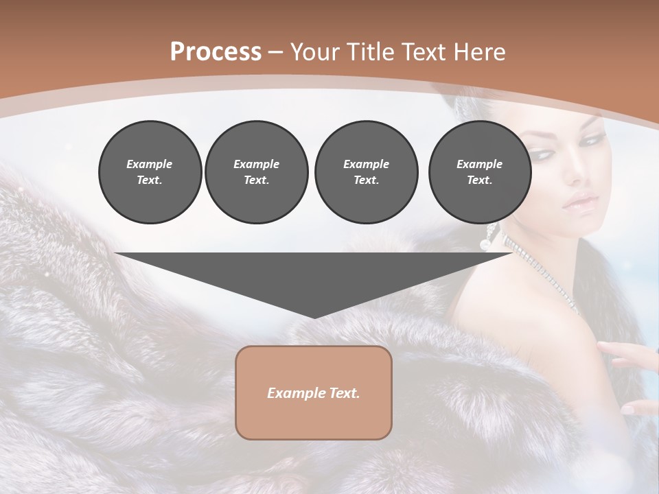 A Beautiful Woman In A Fur Coat Powerpoint Template PowerPoint Template