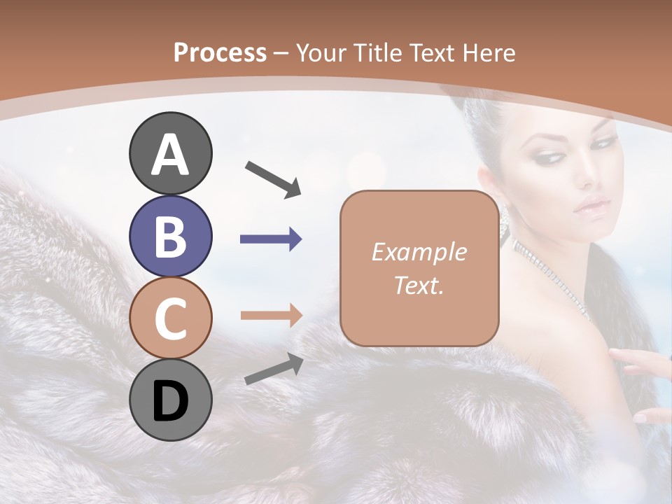 A Beautiful Woman In A Fur Coat Powerpoint Template PowerPoint Template