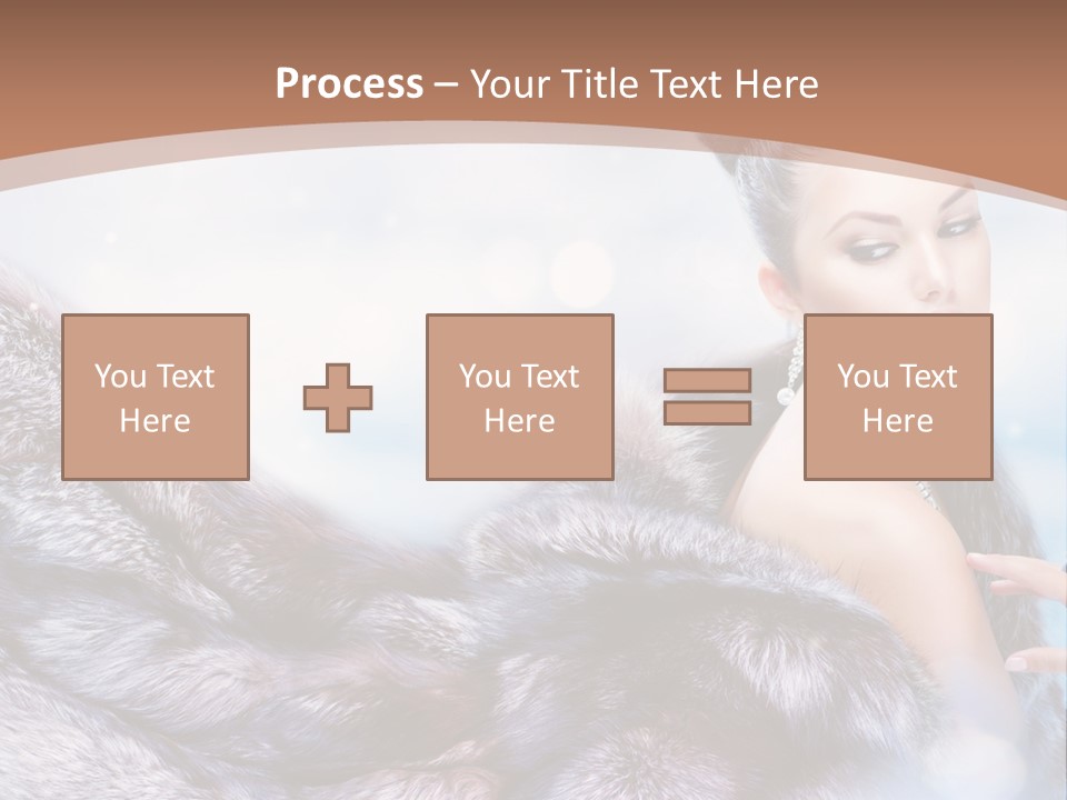A Beautiful Woman In A Fur Coat Powerpoint Template PowerPoint Template