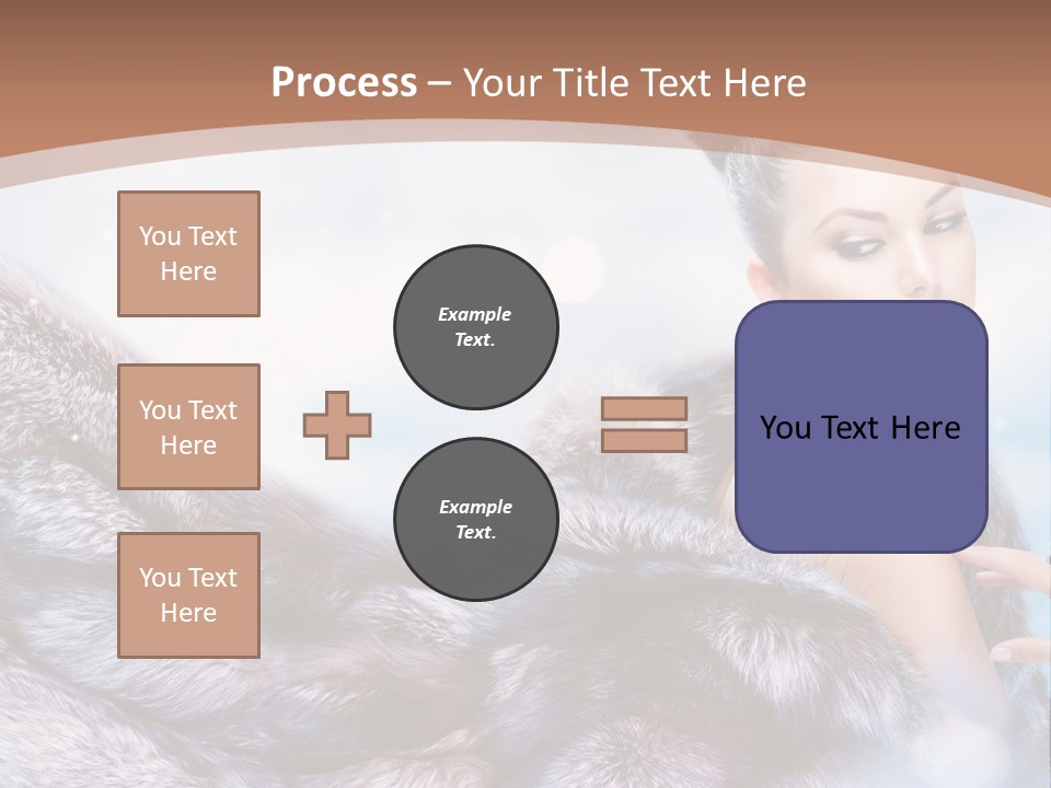 A Beautiful Woman In A Fur Coat Powerpoint Template PowerPoint Template