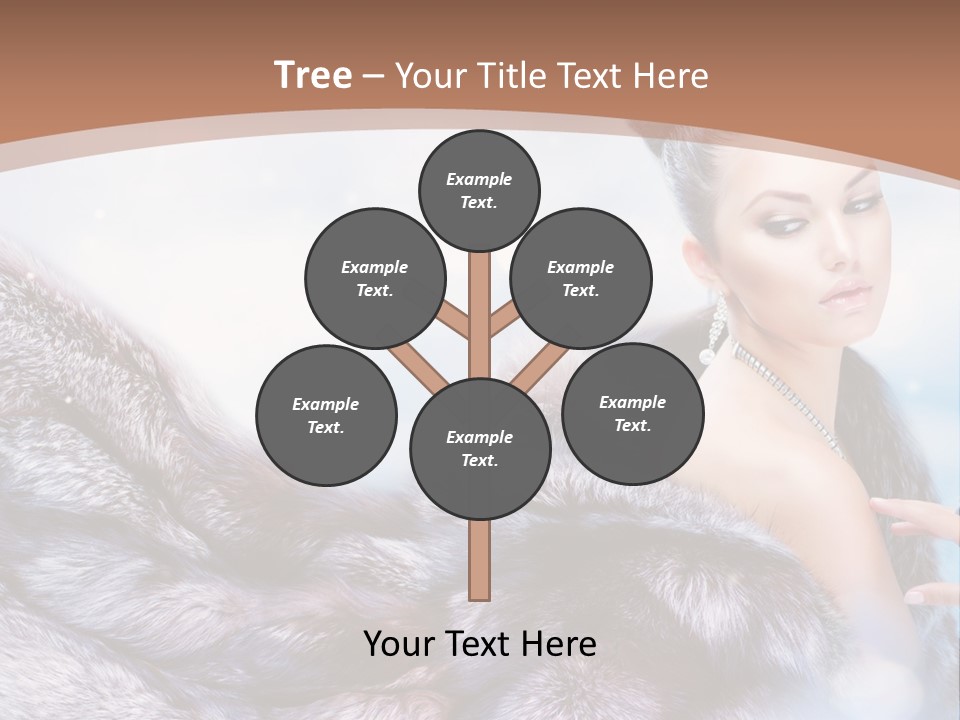 A Beautiful Woman In A Fur Coat Powerpoint Template PowerPoint Template