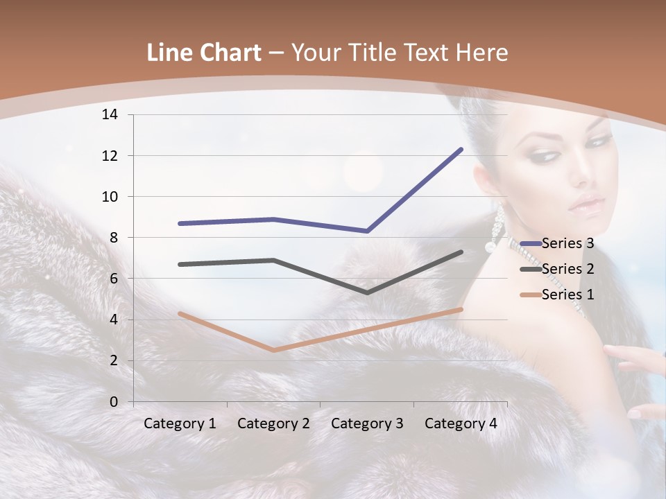 A Beautiful Woman In A Fur Coat Powerpoint Template PowerPoint Template