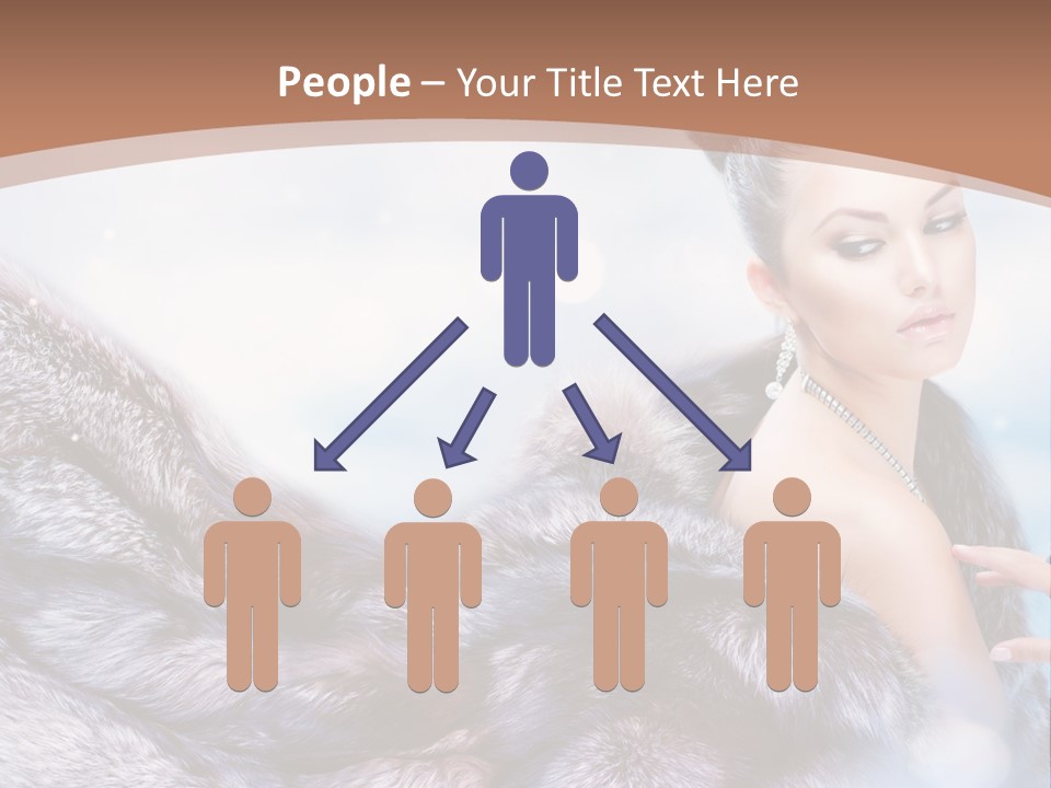 A Beautiful Woman In A Fur Coat Powerpoint Template PowerPoint Template