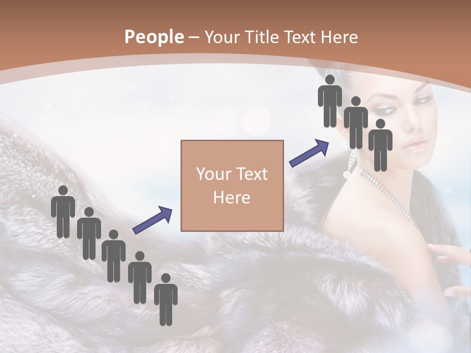 A Beautiful Woman In A Fur Coat Powerpoint Template PowerPoint Template