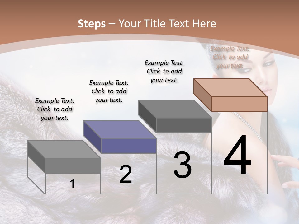 A Beautiful Woman In A Fur Coat Powerpoint Template PowerPoint Template