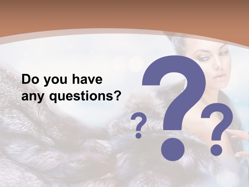 A Beautiful Woman In A Fur Coat Powerpoint Template PowerPoint Template