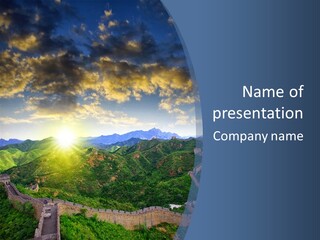 The Great Wall Of China Powerpoint Presentation PowerPoint Template