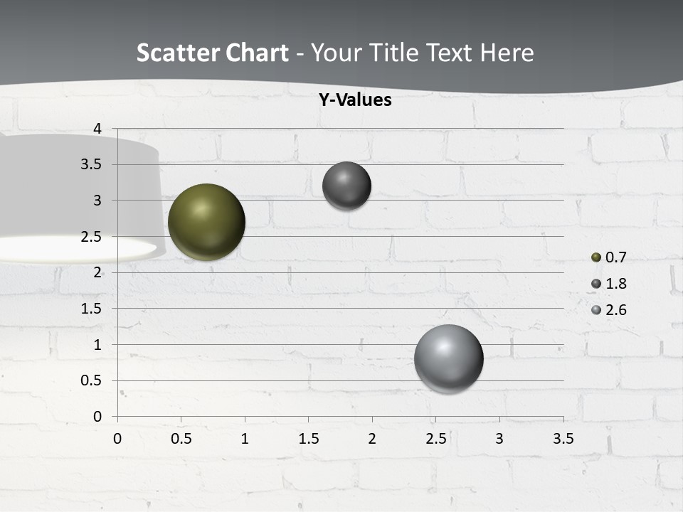 A White Brick Wall With A Black Lamp On It PowerPoint Template