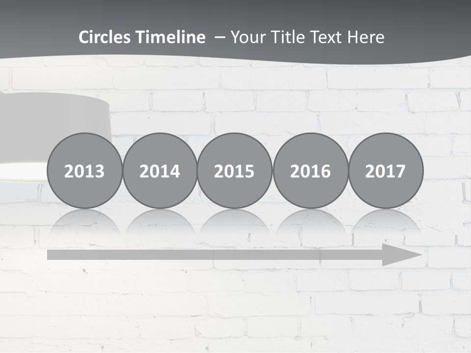 A White Brick Wall With A Black Lamp On It PowerPoint Template