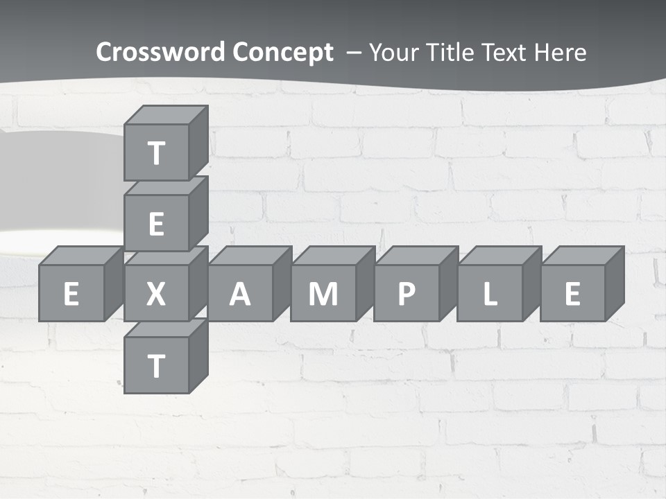 A White Brick Wall With A Black Lamp On It PowerPoint Template
