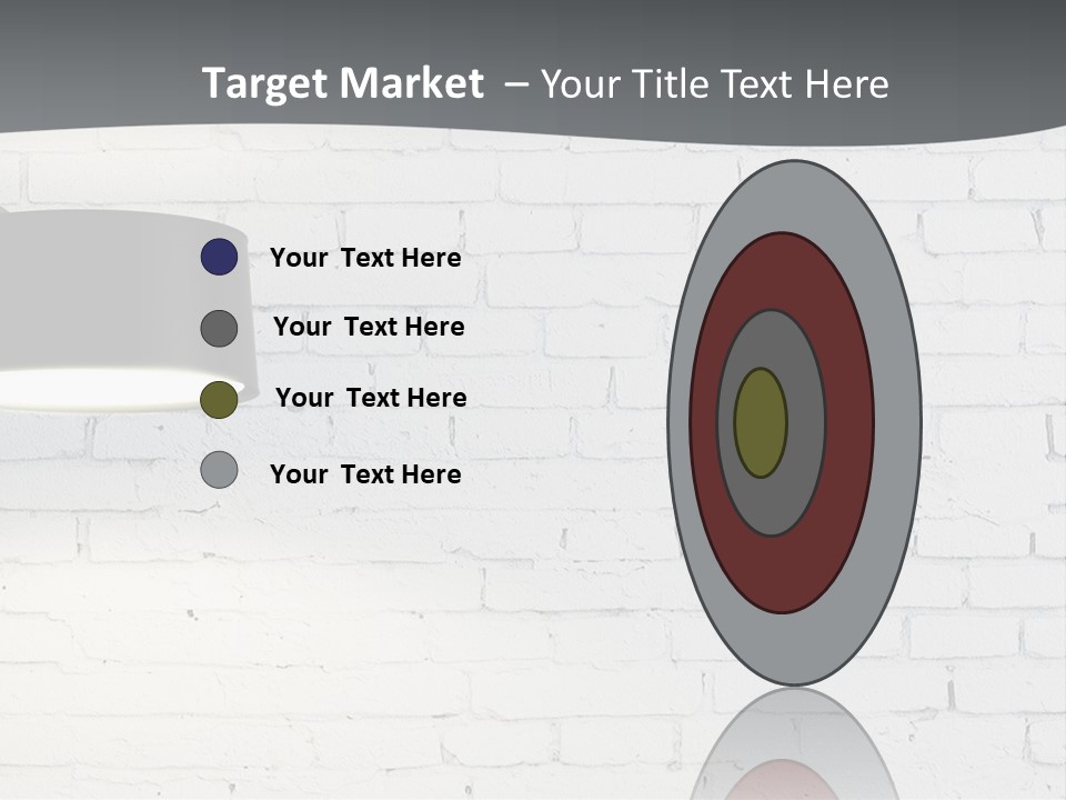 A White Brick Wall With A Black Lamp On It PowerPoint Template