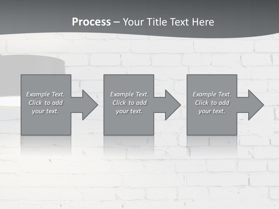 A White Brick Wall With A Black Lamp On It PowerPoint Template
