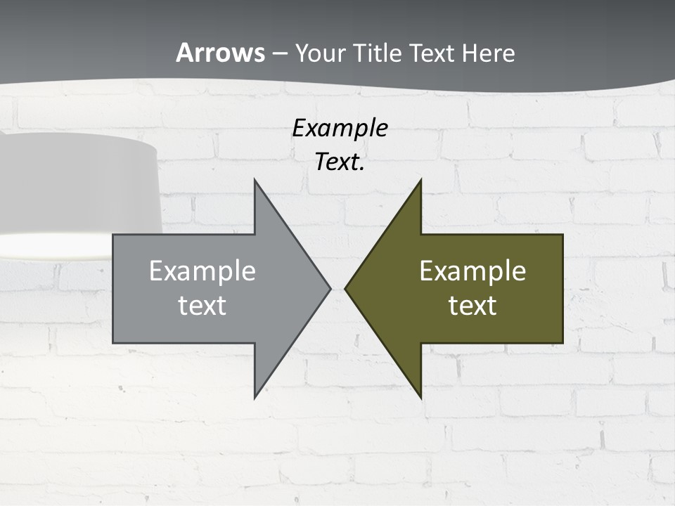 A White Brick Wall With A Black Lamp On It PowerPoint Template