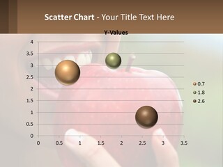 A Woman Biting Into An Apple With Her Mouth Open PowerPoint Template