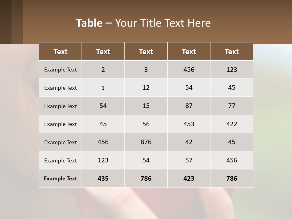 A Woman Biting Into An Apple With Her Mouth Open PowerPoint Template