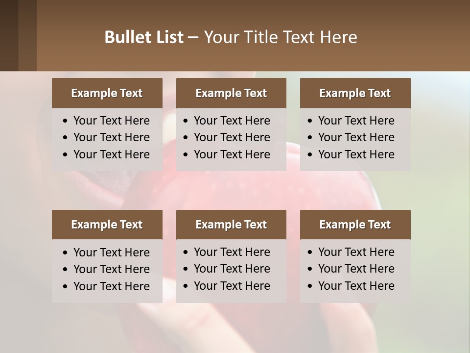 A Woman Biting Into An Apple With Her Mouth Open PowerPoint Template