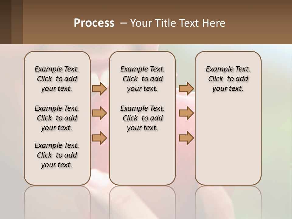 A Woman Biting Into An Apple With Her Mouth Open PowerPoint Template