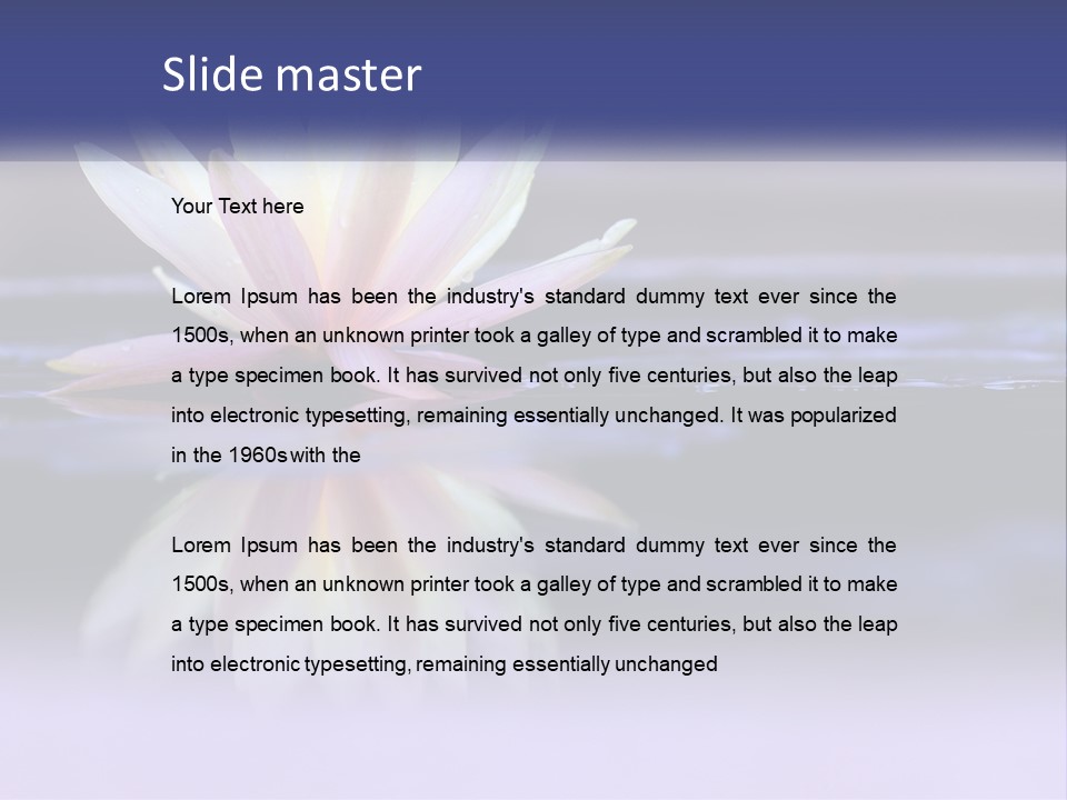 A Water Lily Floating On Top Of A Body Of Water PowerPoint Template