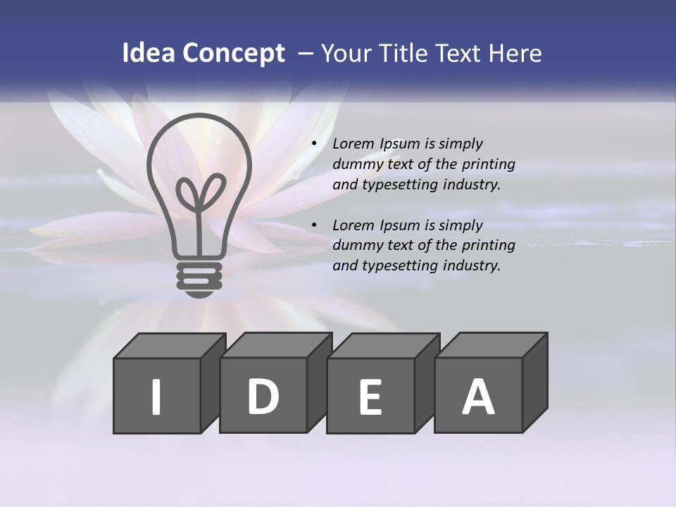 A Water Lily Floating On Top Of A Body Of Water PowerPoint Template