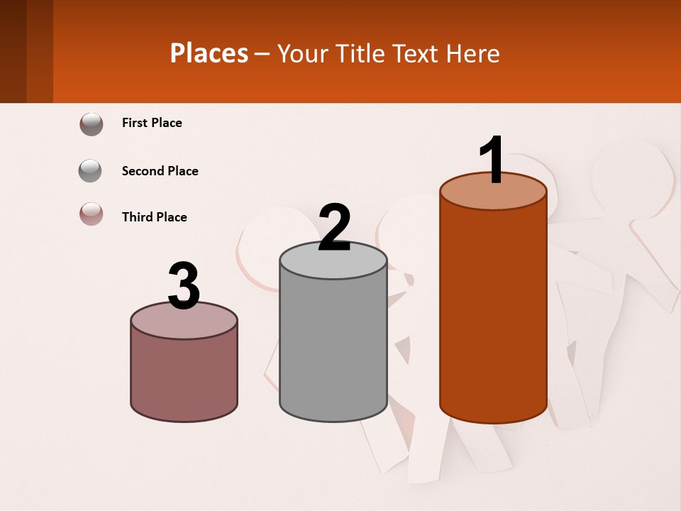 A Group Of Cut Out People Standing Next To Each Other PowerPoint Template