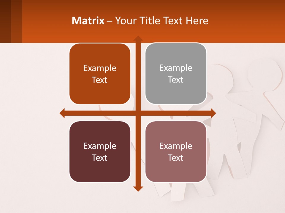 A Group Of Cut Out People Standing Next To Each Other PowerPoint Template