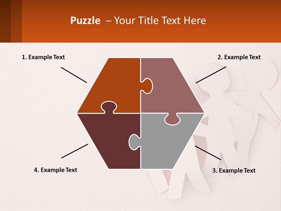 A Group Of Cut Out People Standing Next To Each Other PowerPoint Template