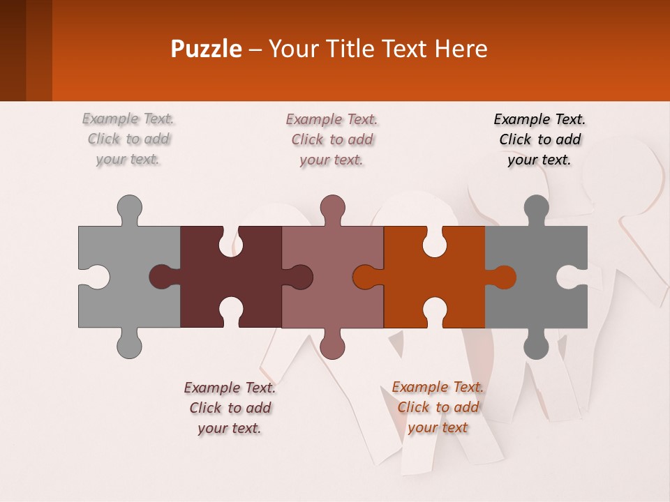 A Group Of Cut Out People Standing Next To Each Other PowerPoint Template