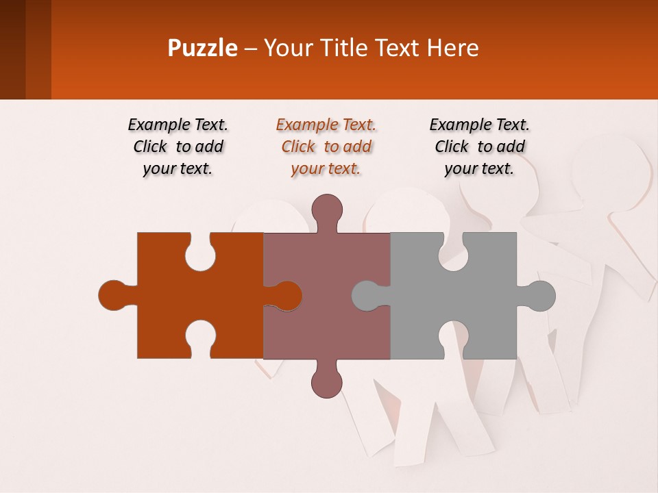 A Group Of Cut Out People Standing Next To Each Other PowerPoint Template