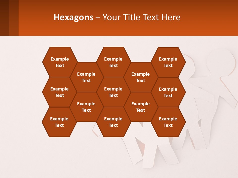 A Group Of Cut Out People Standing Next To Each Other PowerPoint Template