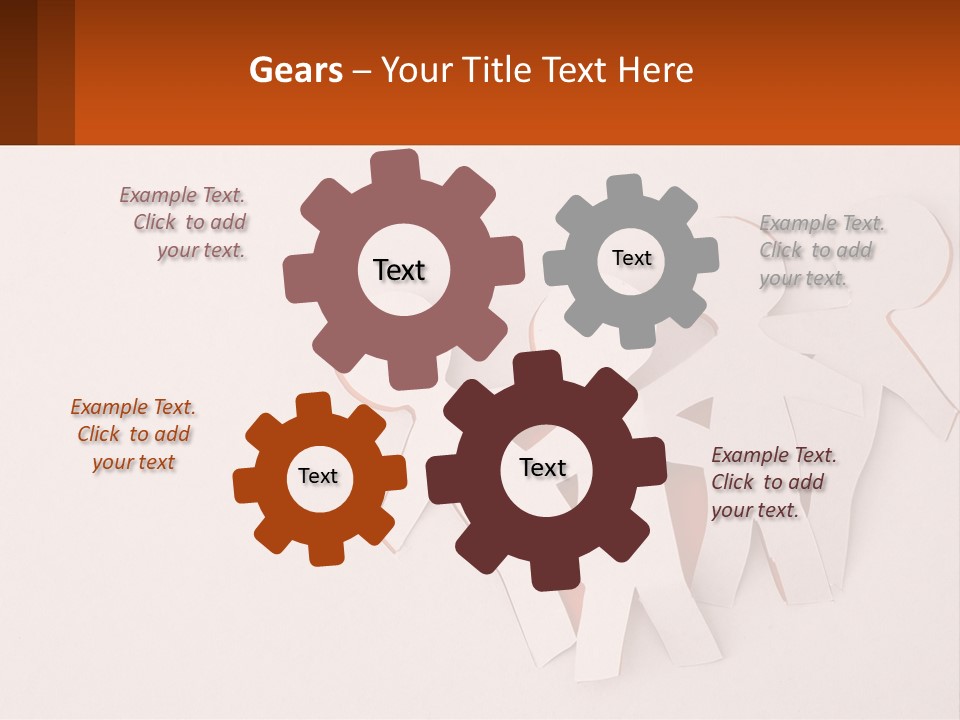 A Group Of Cut Out People Standing Next To Each Other PowerPoint Template