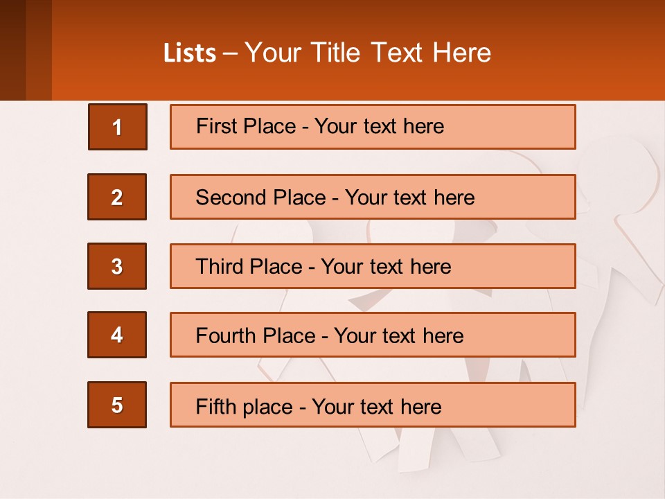 A Group Of Cut Out People Standing Next To Each Other PowerPoint Template