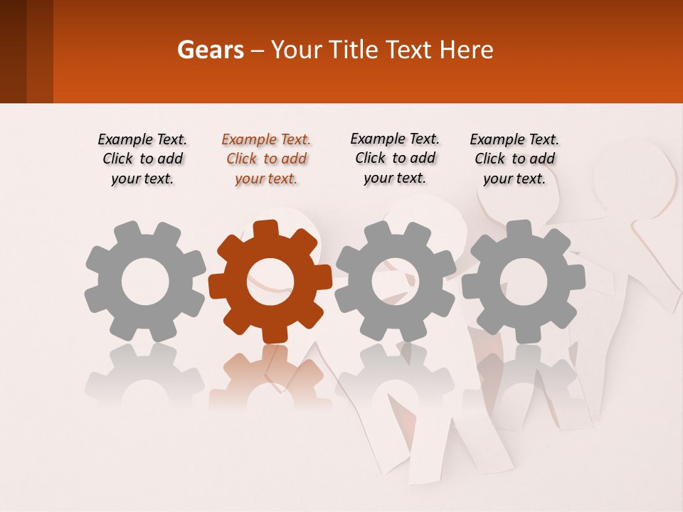 A Group Of Cut Out People Standing Next To Each Other PowerPoint Template