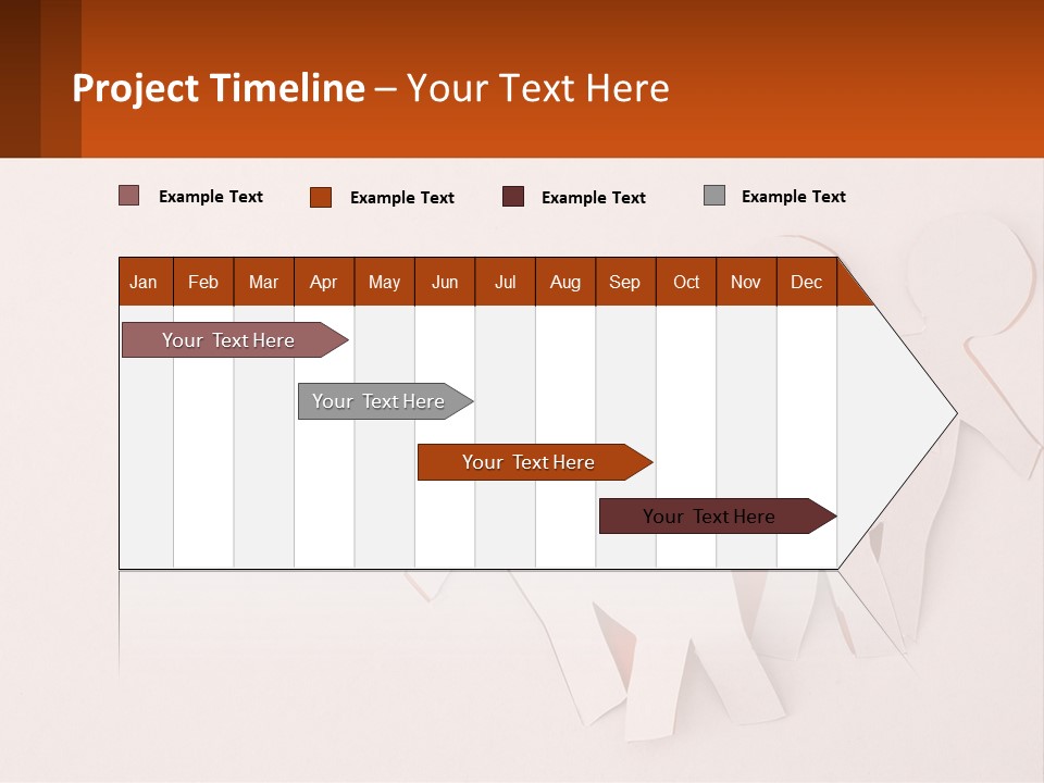 A Group Of Cut Out People Standing Next To Each Other PowerPoint Template