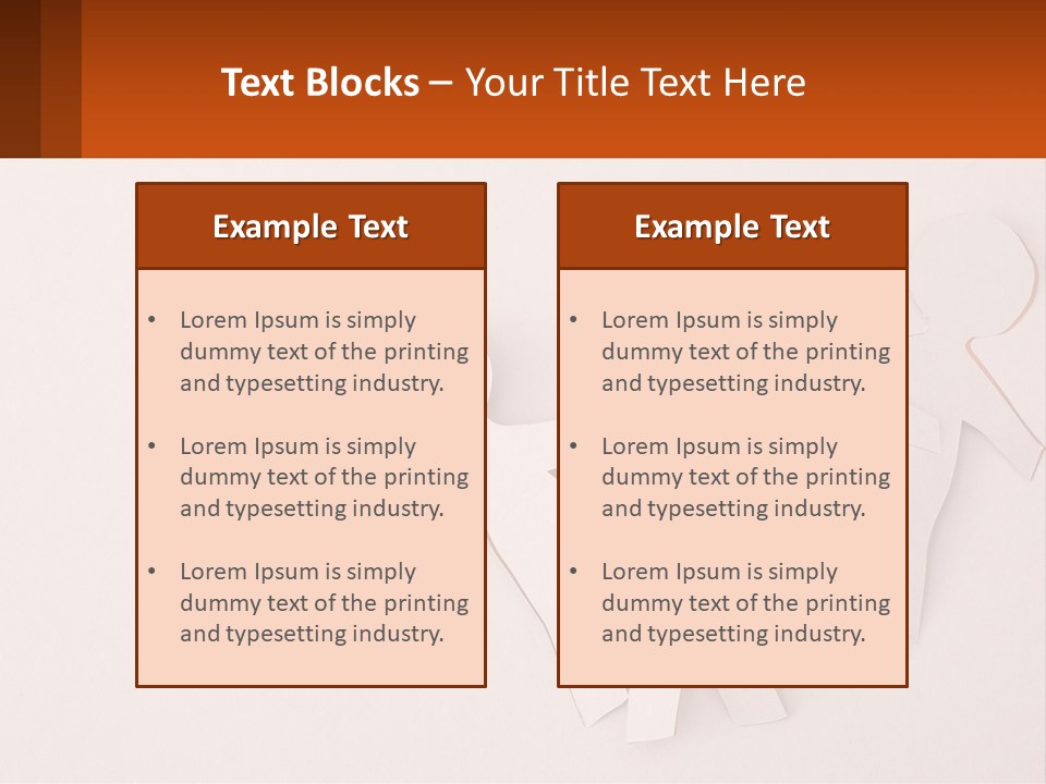 A Group Of Cut Out People Standing Next To Each Other PowerPoint Template