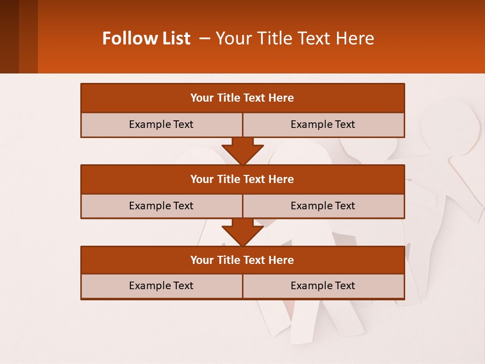 A Group Of Cut Out People Standing Next To Each Other PowerPoint Template