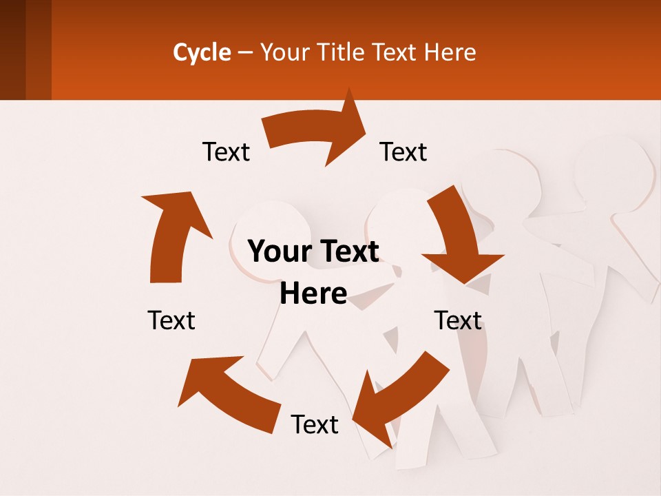 A Group Of Cut Out People Standing Next To Each Other PowerPoint Template