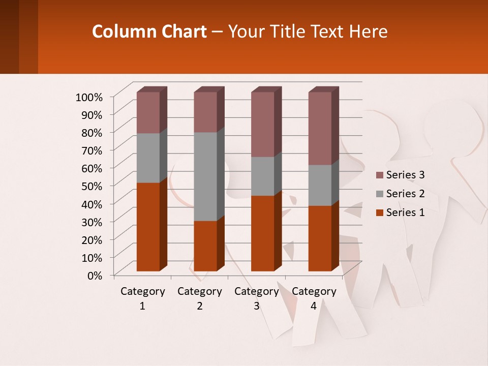 A Group Of Cut Out People Standing Next To Each Other PowerPoint Template