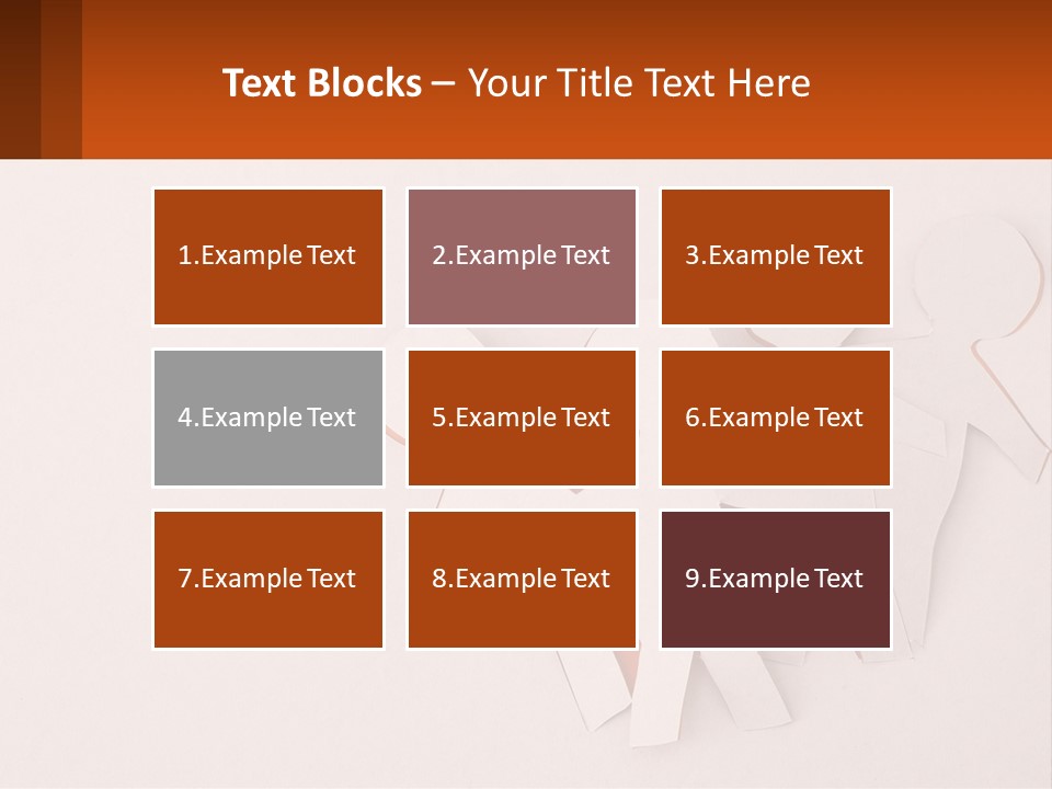 A Group Of Cut Out People Standing Next To Each Other PowerPoint Template