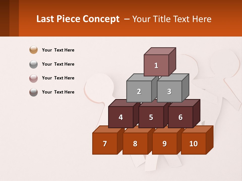 A Group Of Cut Out People Standing Next To Each Other PowerPoint Template