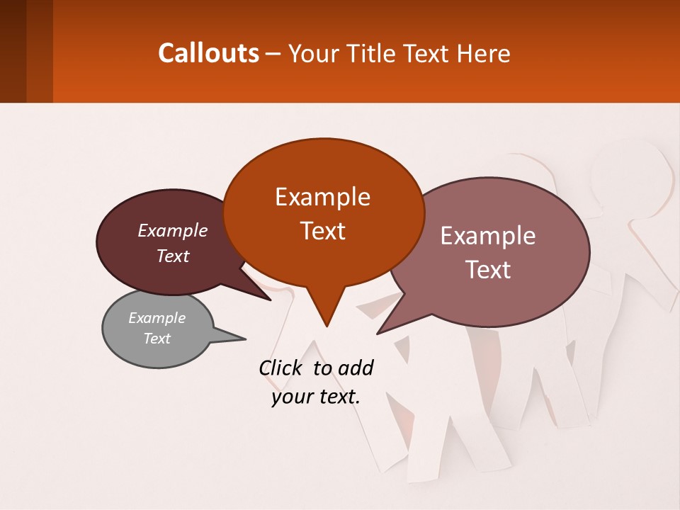 A Group Of Cut Out People Standing Next To Each Other PowerPoint Template