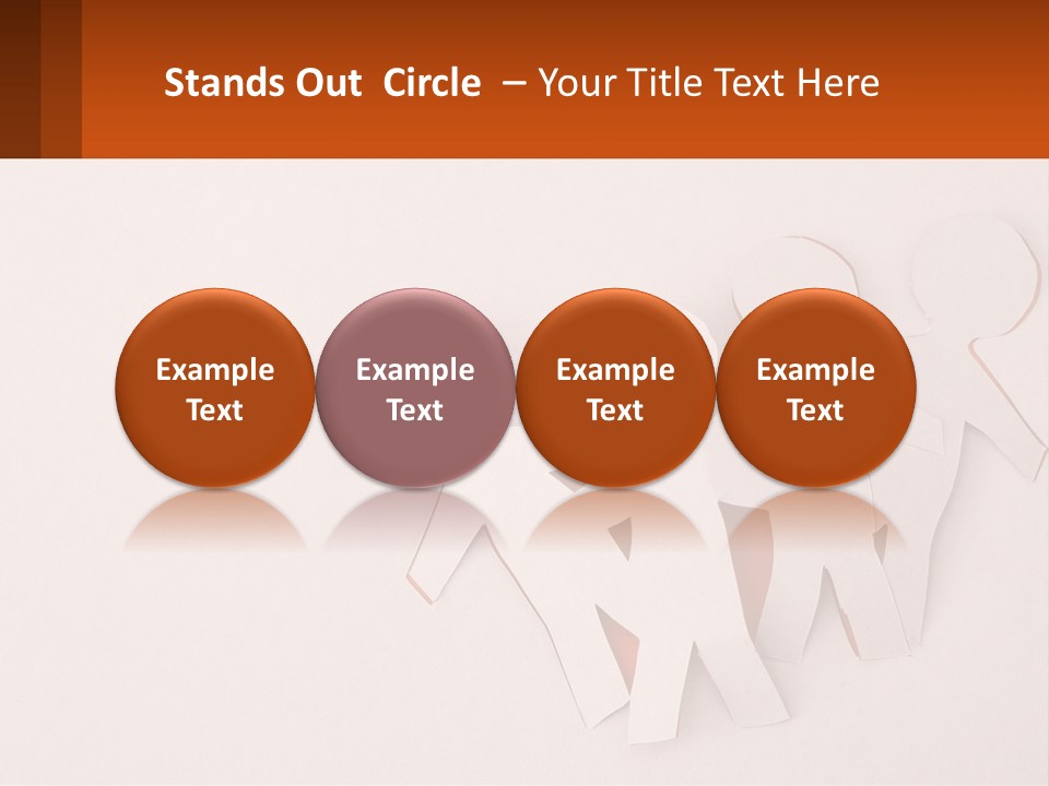 A Group Of Cut Out People Standing Next To Each Other PowerPoint Template