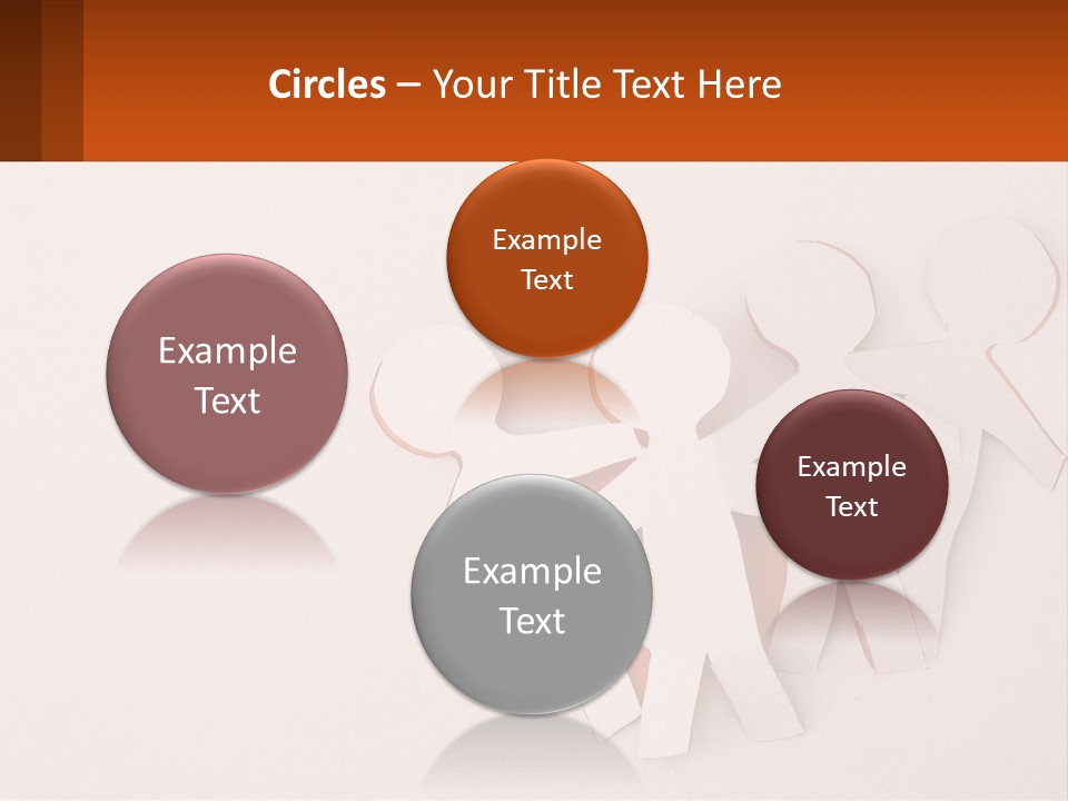 A Group Of Cut Out People Standing Next To Each Other PowerPoint Template