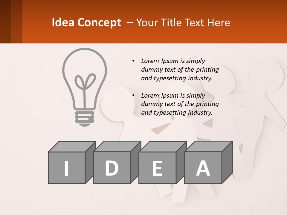 A Group Of Cut Out People Standing Next To Each Other PowerPoint Template