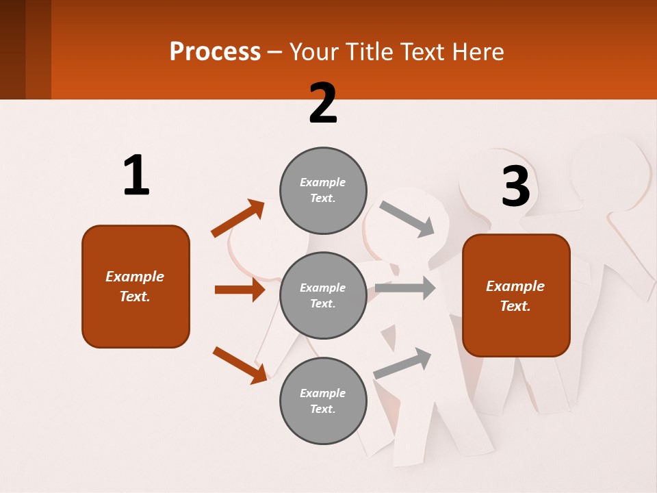 A Group Of Cut Out People Standing Next To Each Other PowerPoint Template
