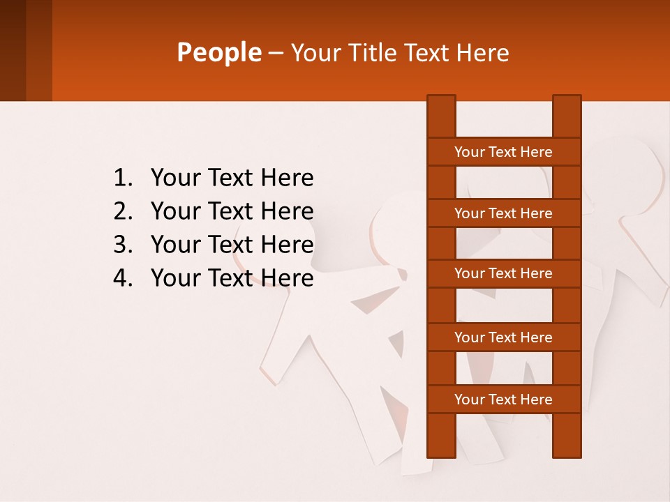 A Group Of Cut Out People Standing Next To Each Other PowerPoint Template