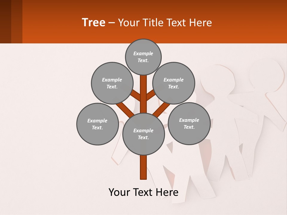 A Group Of Cut Out People Standing Next To Each Other PowerPoint Template